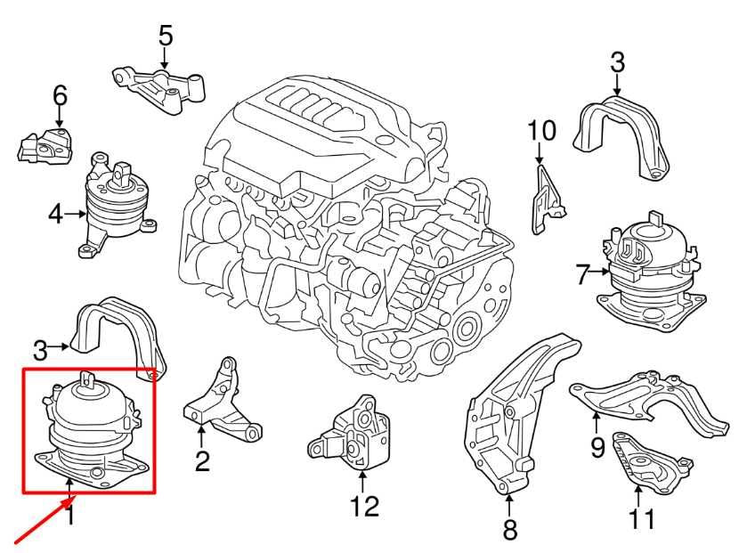 2014-2020 Acura MDX Advance 3.5L AWD Front Engine Motor Mount 50830-TZ5-A03 OEM - Alshned Auto Parts