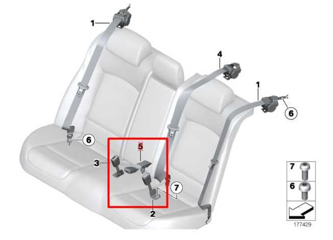 10-15 BMW 750Li xDrive Rear RH and Left Side Center 2nd Row Seat Belt Buckle Set - Alshned Auto Parts