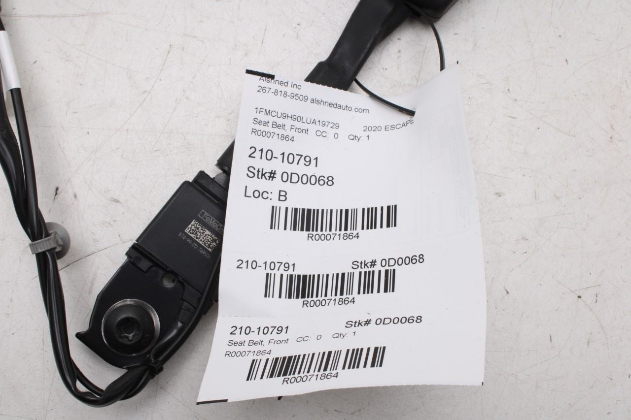 2020-2025 Ford Escape SEL 2.0L AWD Front Passenger Right Side Seat Belt Buckle - Alshned Auto Parts