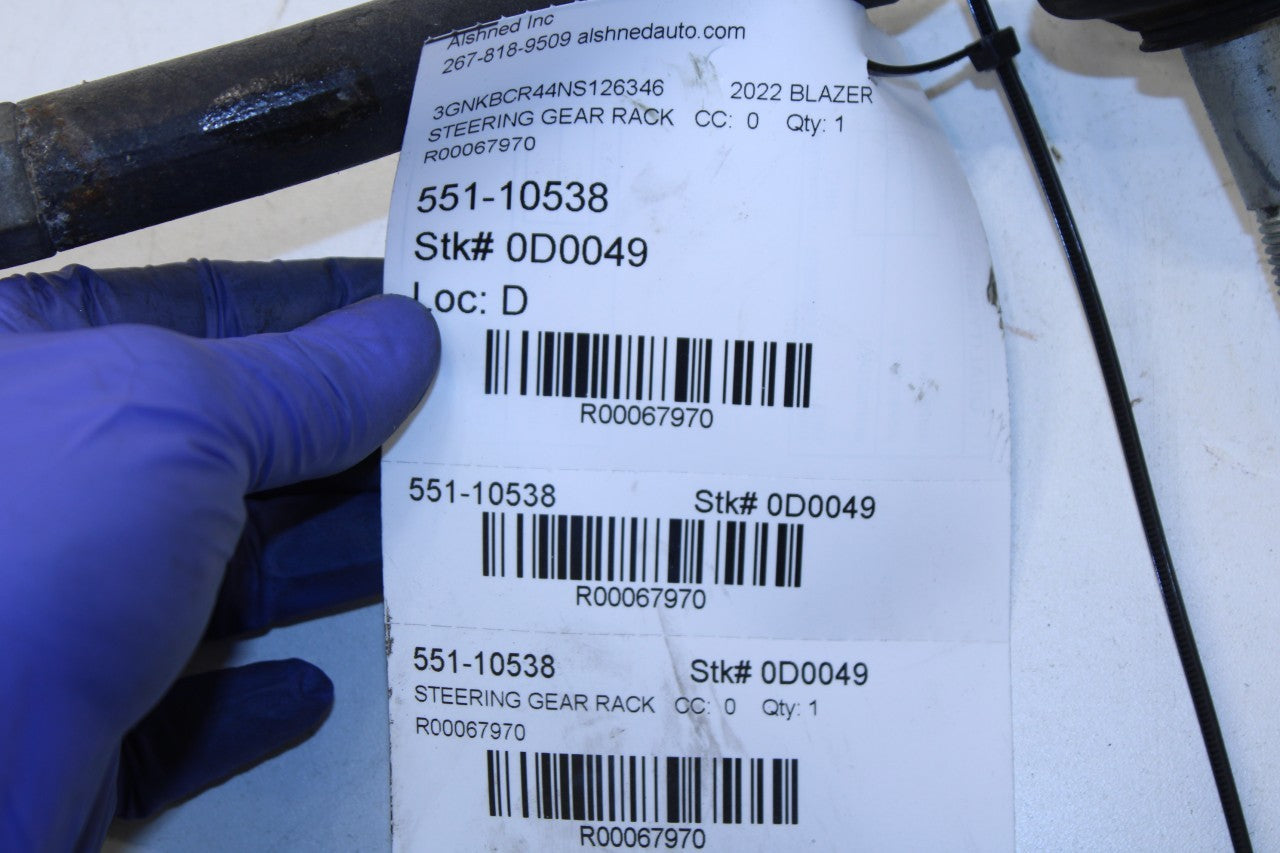 2019-2024 Chevrolet Blazer 2LT FWD Power Steering Gear Rack and Pinion 38273825 - Alshned Auto Parts