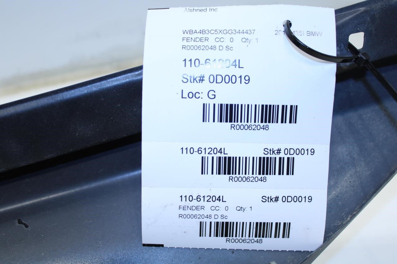 15-16 BMW 435i Gran Coupe xDrive Front Left Fender Panel 41-35-7-438-441 *ReaD* - Alshned Auto Parts