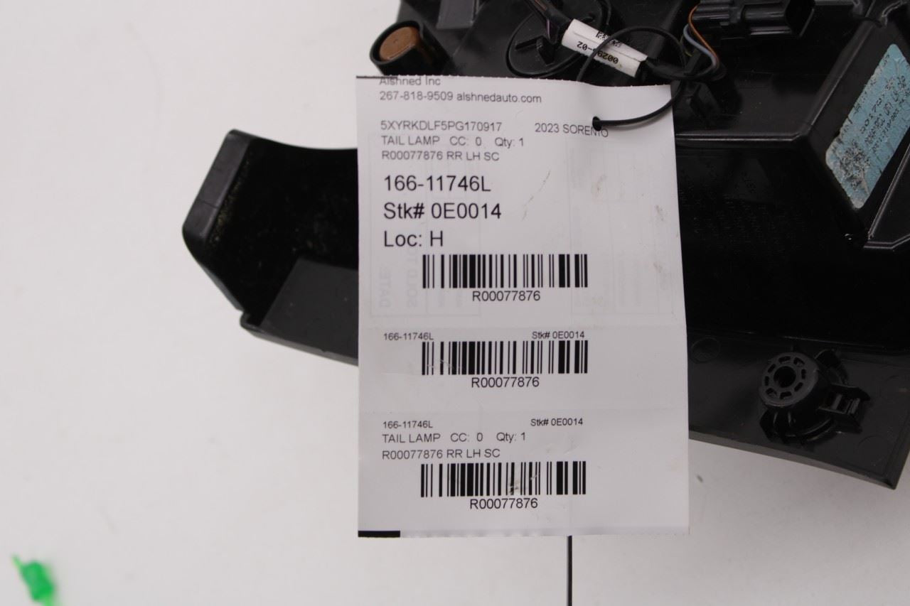 2021-2023 Kia Sorento X-Line SX Prestige Rear Left Driver Side Tail Light Lamp - Alshned Auto Parts
