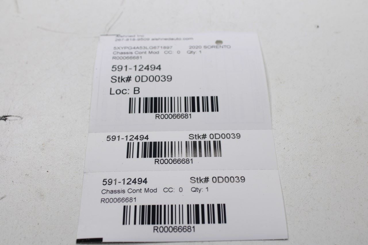 2019-2020 KIA Sorento LX Air Bag SRS Restraints Computer Control Module 95910-C6500 OEM - Alshned Auto Parts