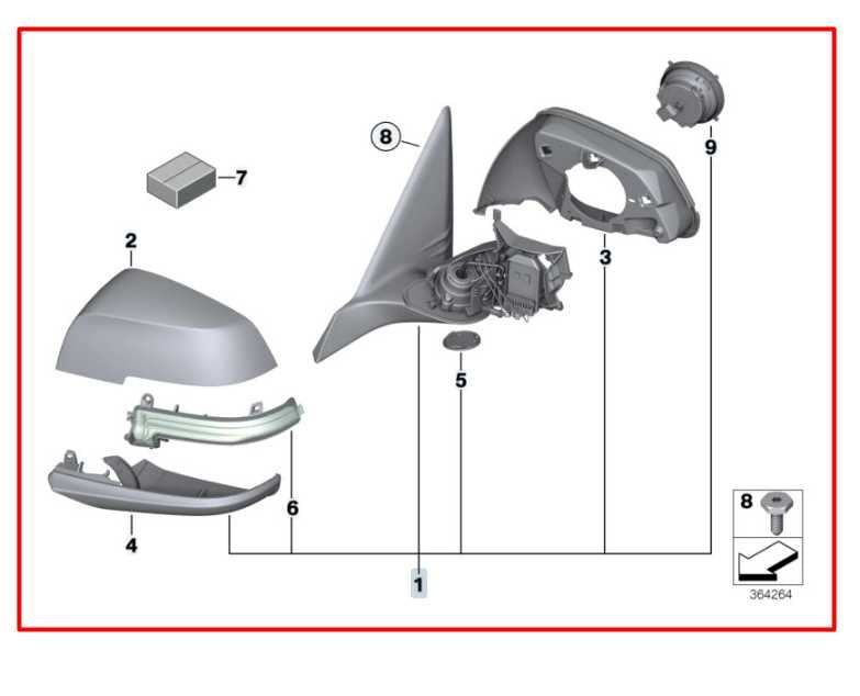 15-16 BMW 435i Gran Coupe xDrive Driver LH Side Rear View Mirror 51167285273 OEM - Alshned Auto Parts