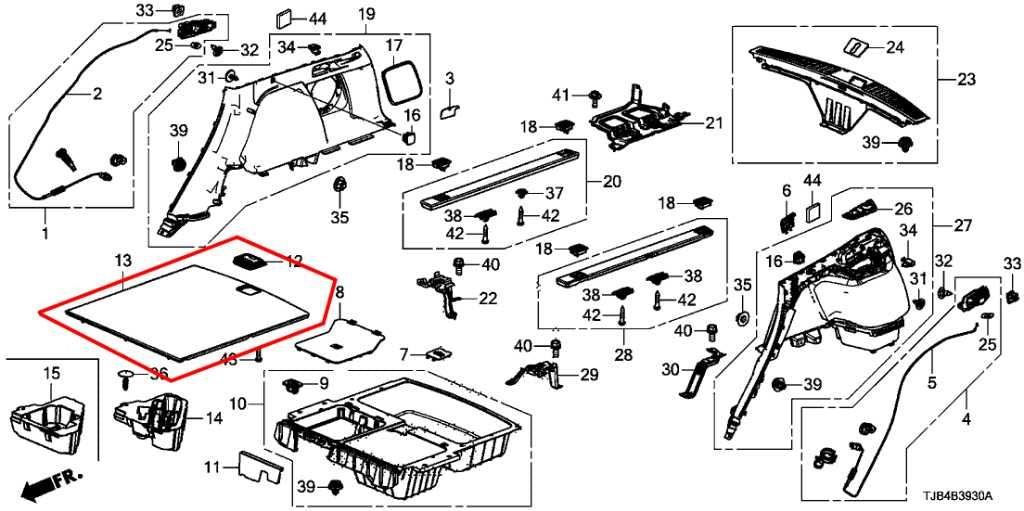 19-21 Acura RDX SH-AWD 2.0L Rear Trunk Floor Luggage Carpeted Tray Box Lid Cover - Alshned Auto Parts