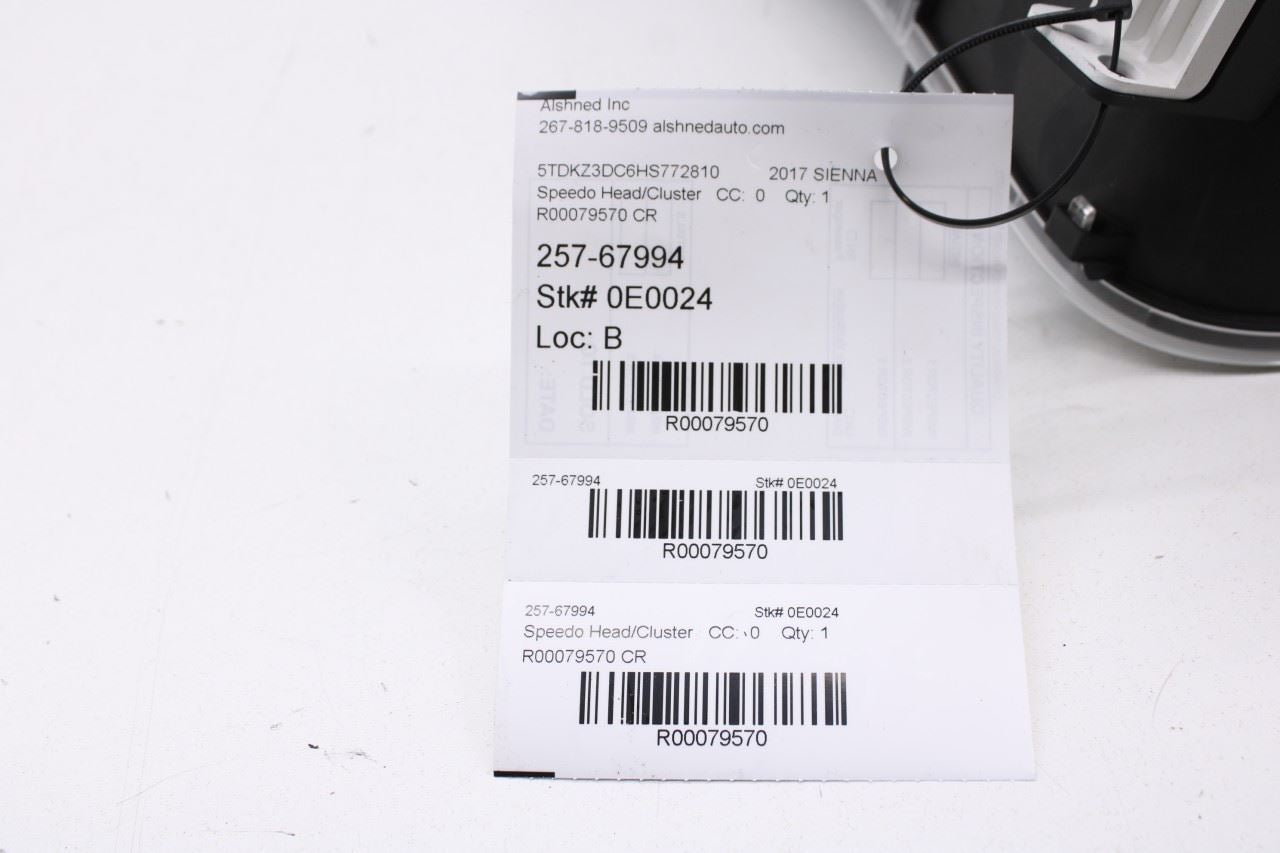 16-17 Toyota Sienna LE Speedometer Gauge Instrument Cluster 114K Mileage *ReaD* - Alshned Auto Parts