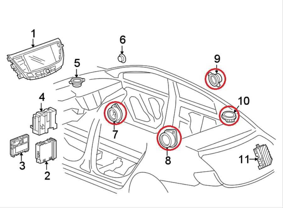 2017-19 Buick LaCrosse Premium Bose Audio Speakers and Tweeter Speakers Set of 81