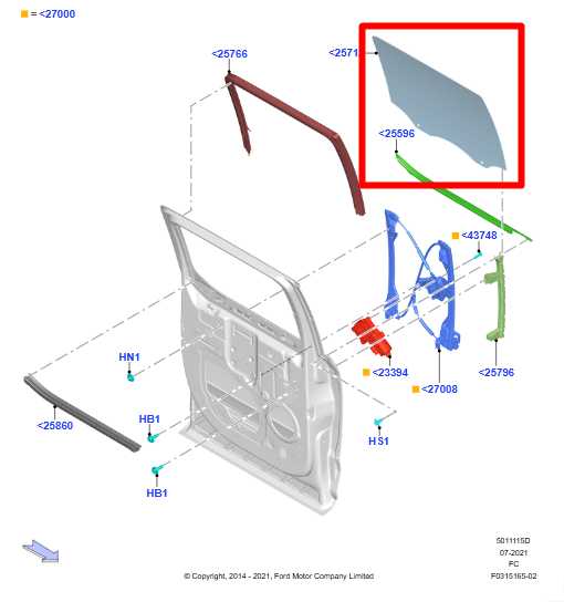 2015-2022 Ford F150 2.7L Rear Right Side Door Window Glass FL3Z-1625712-G OEM - Alshned Auto Parts