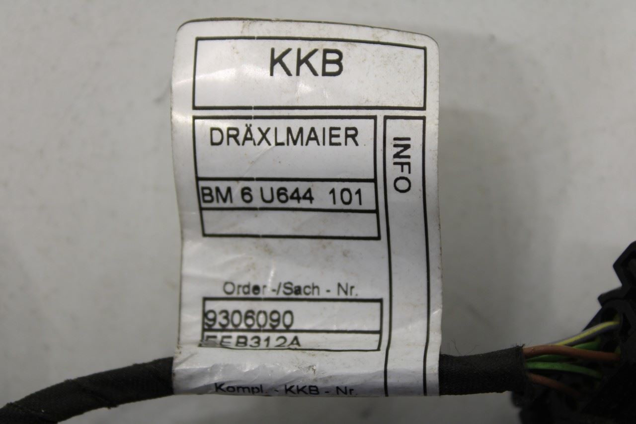2014-2018 BMW X5 xDrive35i Rear Bumper Wire Harness w/ Park Sensors 9306090 OEM - Alshned Auto Parts