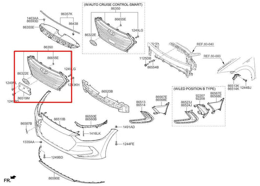 2016-18 Hyundai Elantra Value Edition Front Radiator Grille w Emblem Logo *ReaD* - Alshned Auto Parts