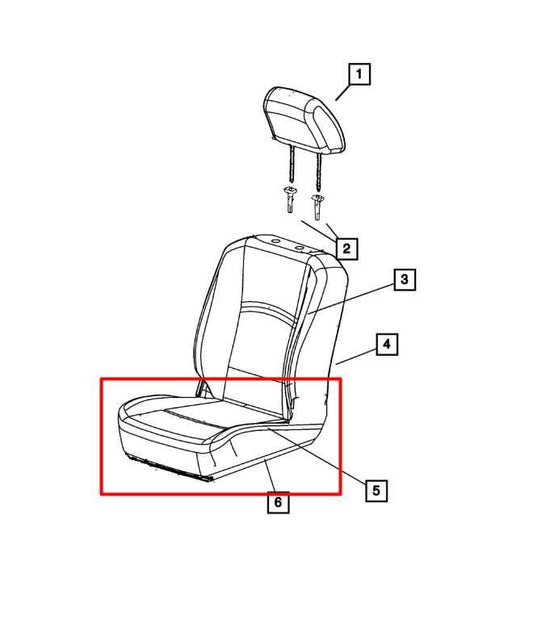 19-22 Ram 1500 Classic Crew Cab Front Right Side Seat Lower Cushion Cloth *ReaD* - Alshned Auto Parts