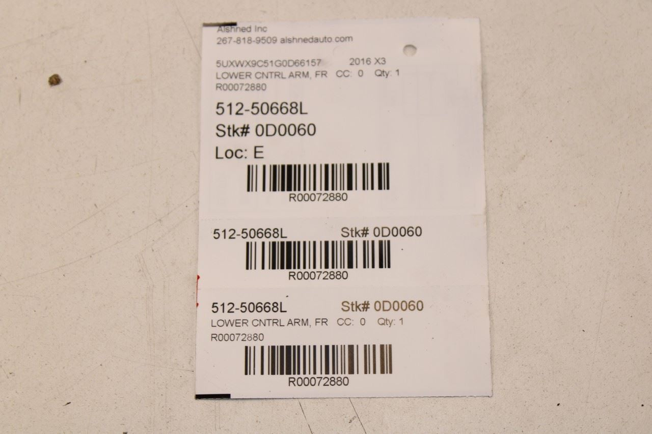 11-17 BMW X3 xDrive28i Front Left Driver Side Lower Control Arm Set 31106787673 - Alshned Auto Parts