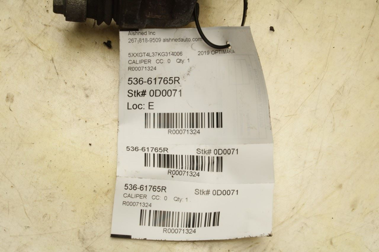 2016-2020 Kia Optima LX Rear Right Passenger Side Disc Brake Caliper 58230-C1150 - Alshned Auto Parts