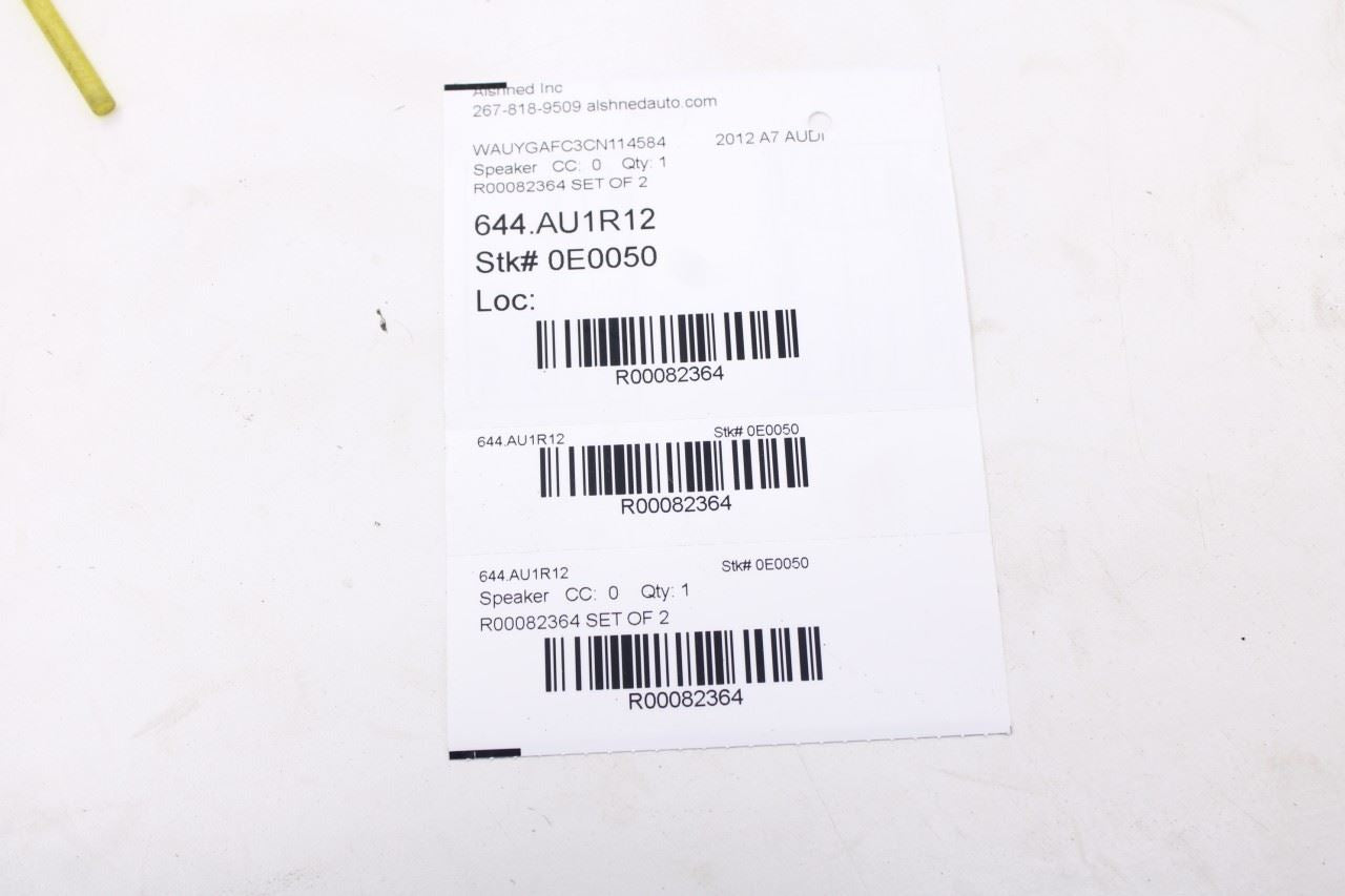 2012-17 Audi A7 Premium Front Right and Left Door Audio Sound Speaker 4G203541518
