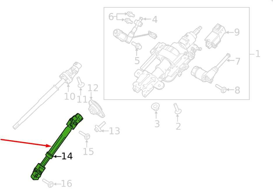 2015-2020 Ford F150 Steering Column Lower Intermediate Shaft FL34-3C662-AC OEM - Alshned Auto Parts