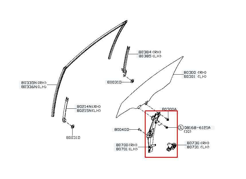 2013-2019 Nissan Sentra SV Front RH Door Window Regulator w/ Motor 80720-9AM0A - Alshned Auto Parts