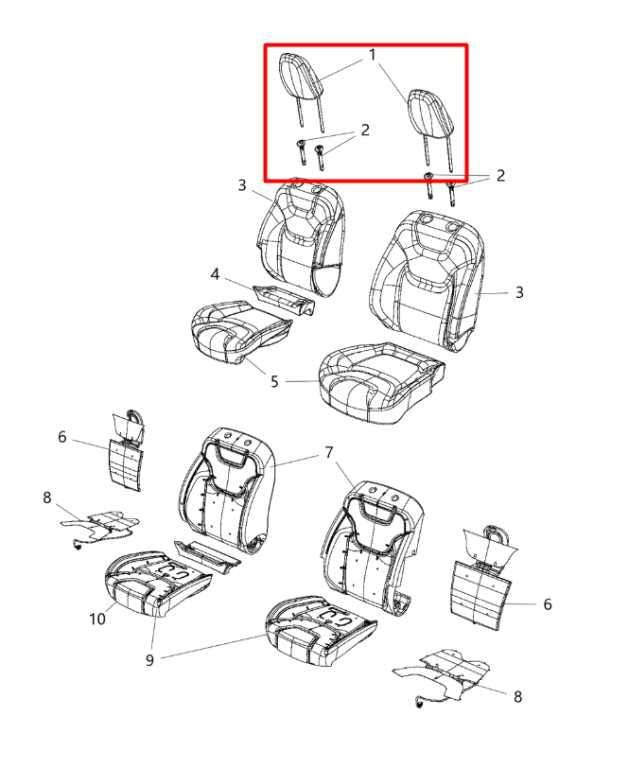 14-23 Jeep Cherokee Limited 3.2L 4WD Front Right and Left Side Seat Headrest Set - Alshned Auto Parts