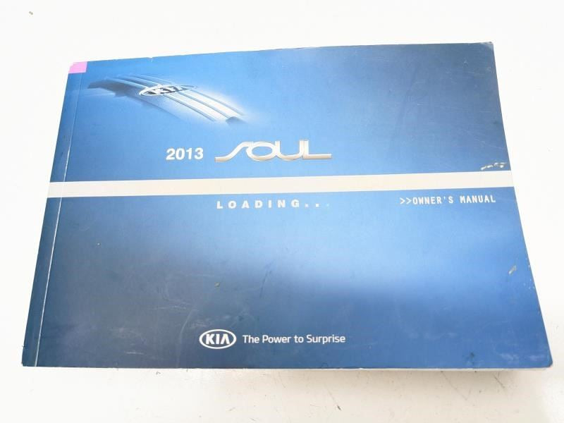 2013 Kia Soul Owners Manual with Case A2KO-EU2DE OEM - Alshned Auto Parts