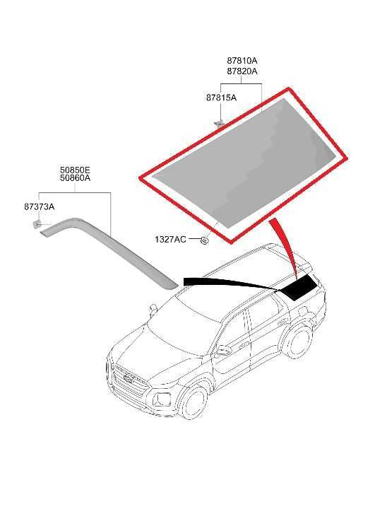 2020-26 Hyundai Palisade Limited AWD Rear Left Quarter Window Glass 87810-S8100 - Alshned Auto Parts