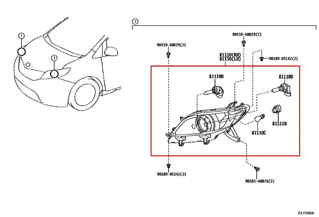 11-20 Toyota Sienna LE 3.5L Front LH Side Headlight Lamp 81150-08030 OEM *ReaD* - Alshned Auto Parts