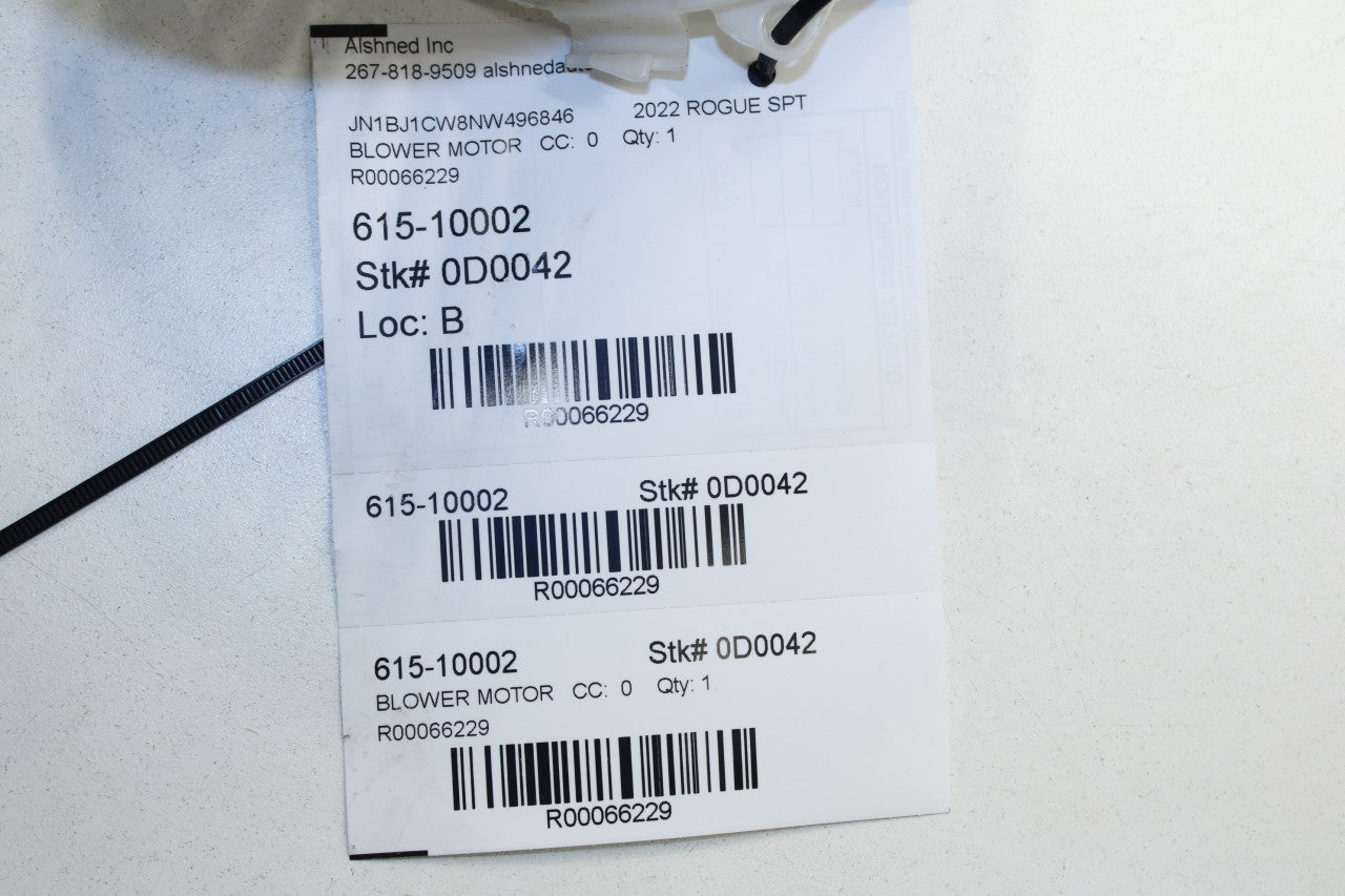 2017-2022 Nissan Rogue Sport SL AWD 2.0L HVAC AC Blower Fan Motor 27226-4BU0B - Alshned Auto Parts