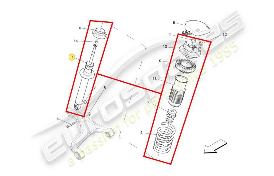 14-20 Maserati Ghibli 3.0L RWD Front LH Side Shock Strut Absorber 670008896 OEM - Alshned Auto Parts