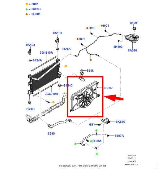 2012-2018 Ford Focus S 2.0L Radiator Cooling Fan Motor Assembly CV6Z-8C607-R OEM - Alshned Auto Parts