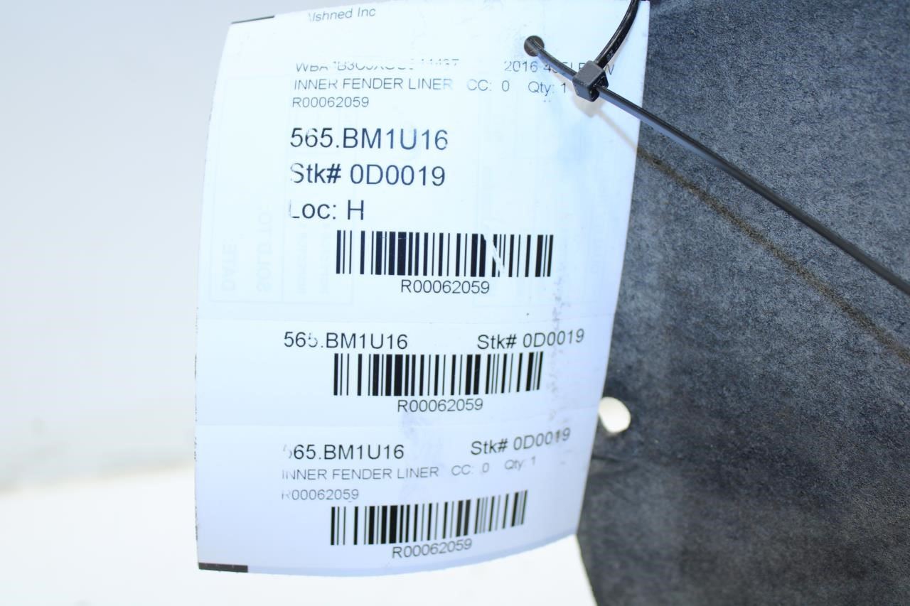 2015-16 BMW 435i Gran Coupe xDrive RR LH Fender Liner Splash Shield 51717260747 - Alshned Auto Parts