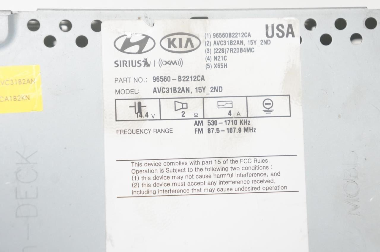 2015-16 Kia Soul Navigation Audio Radio Receiver w/ 8.0'' Display 96560-B2212CA - Alshned Auto Parts