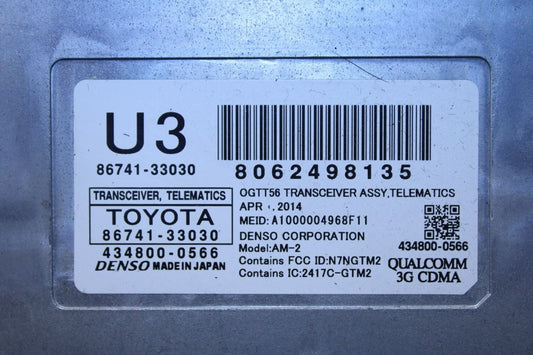 2013-2015 Lexus GS350 Transceiver Telematics Computer Control Module 86741-33030 - Alshned Auto Parts