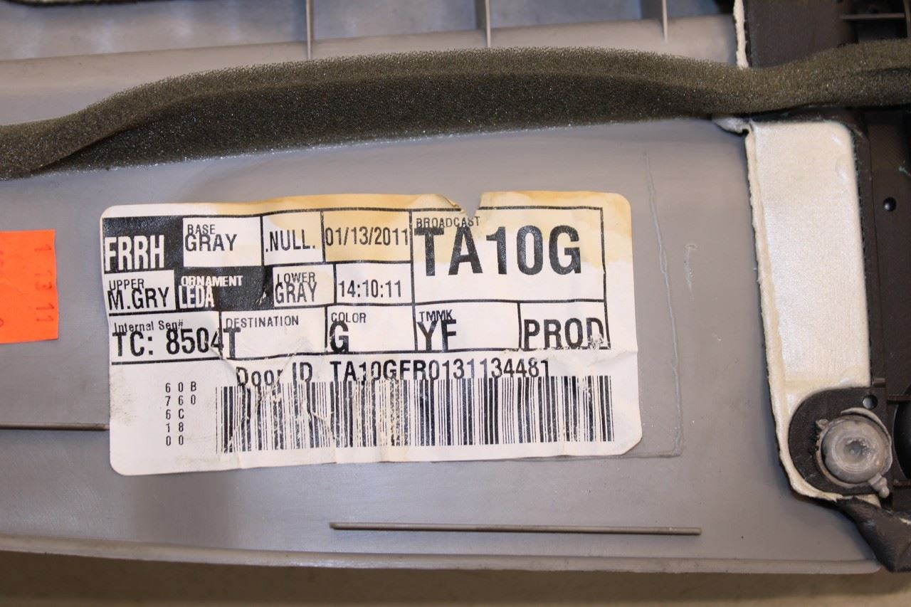 2009-2011 Toyota Camry LE Front Right Passenger Door Trim Panel 67777-06060 OEM - Alshned Auto Parts