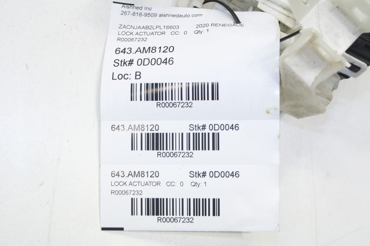 2015-23 Jeep Renegade Sport Rear Right Side Door Lock Latch Actuator 68268740AA - Alshned Auto Parts