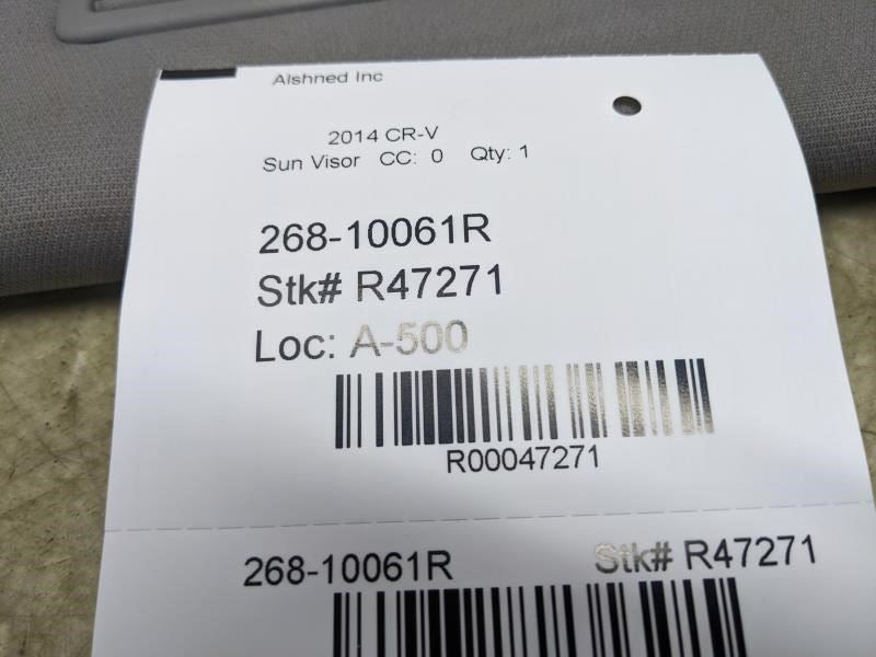 2012-2014 Honda CR-V FR RH Sun Visor w/ Illuminated Mirror 83230-T0A-A81ZA OEM