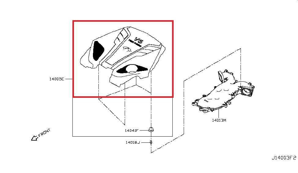 2016-19 Infiniti Q50 Premium 3.0L Engine Appearance Motor Cover 14041-5CA0A OEM - Alshned Auto Parts
