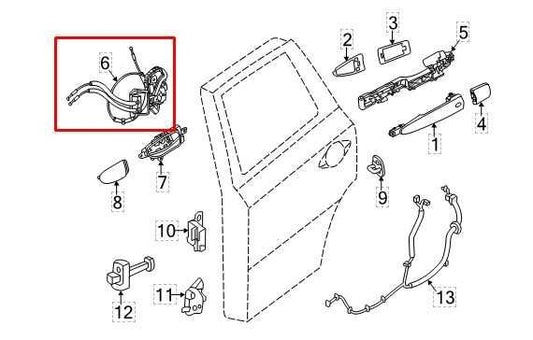 13-2020 Nissan Pathfinder SV Rear Left Side Door Lock Latch Actuator 82501-3KA0B - Alshned Auto Parts