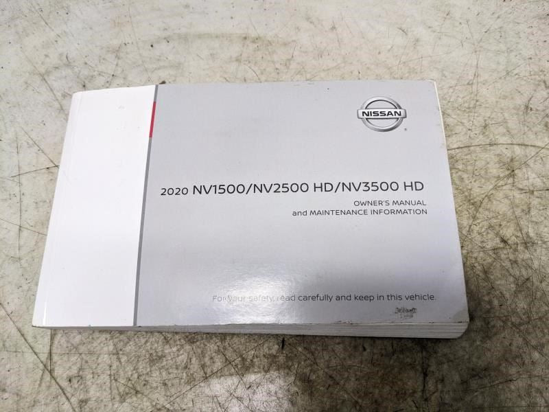 2020 Nissan NV1500/NV2500 HD/NV3500 HD Owners Manual Set OM20EA-0F80U0 OEM - Alshned Auto Parts