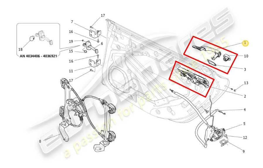 14-16 Maserati Ghibli 3.0L RWD Rear Driver Left Side Door Exterior Handle *ReaD* - Alshned Auto Parts