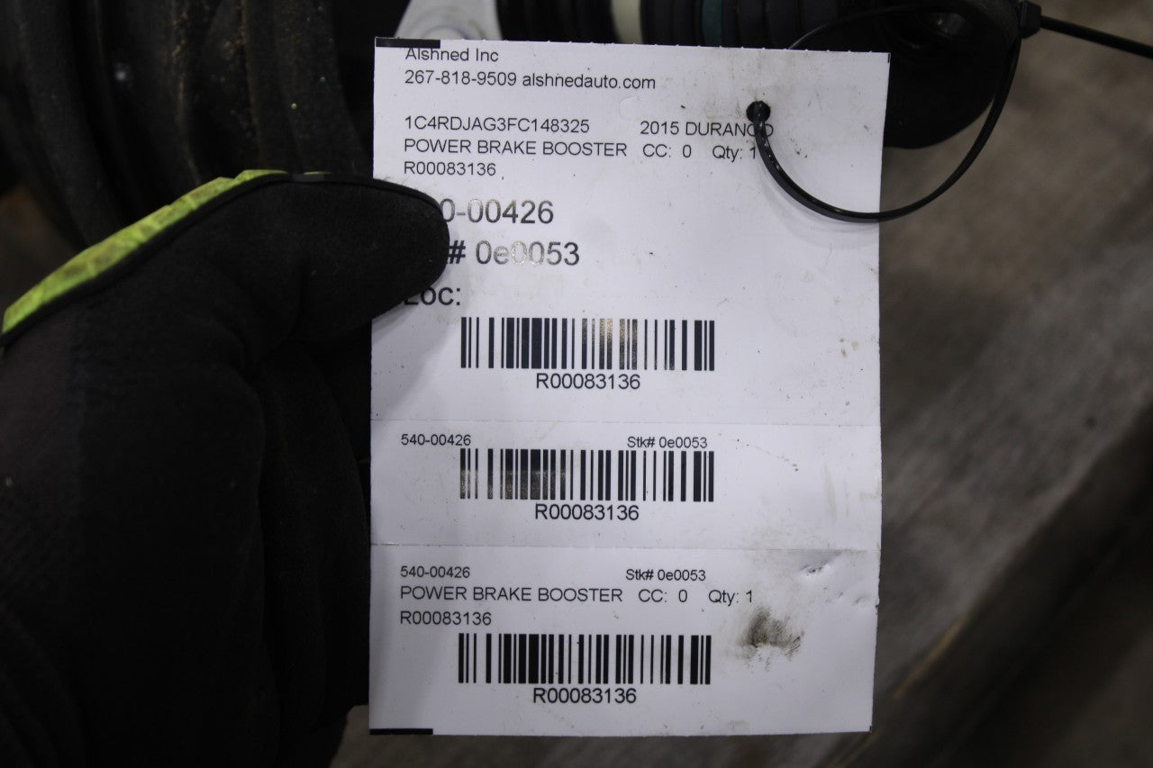 2014-15 Dodge Durango SXT 3.6L Power Brake Booster w/ Master Cylinder 68190182AG10