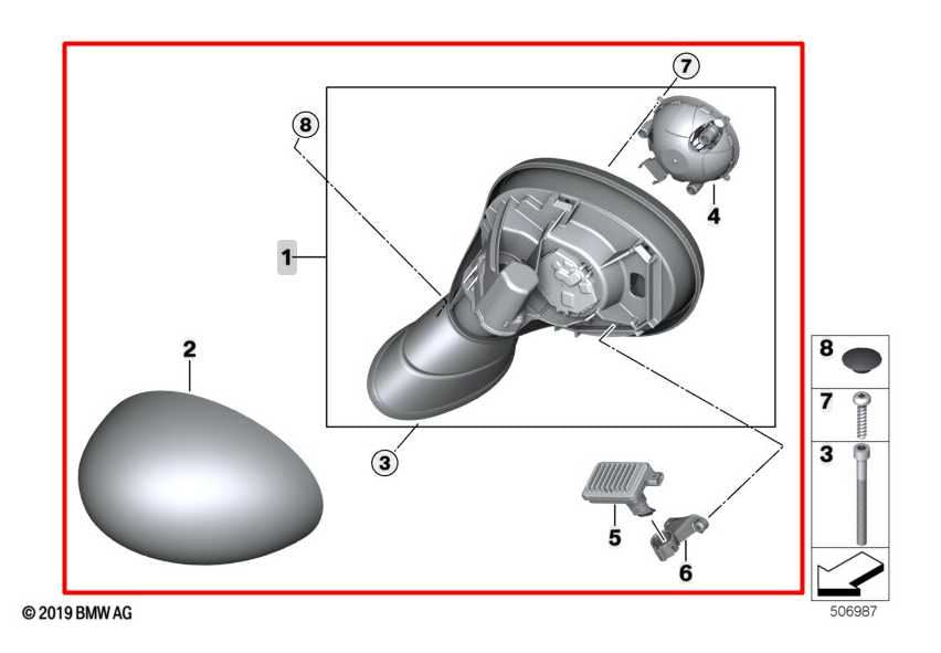 14-19 Mini Hardtop Cooper 1.5L Driver Left Side Rear View Mirror 51-16-7-401-087 - Alshned Auto Parts