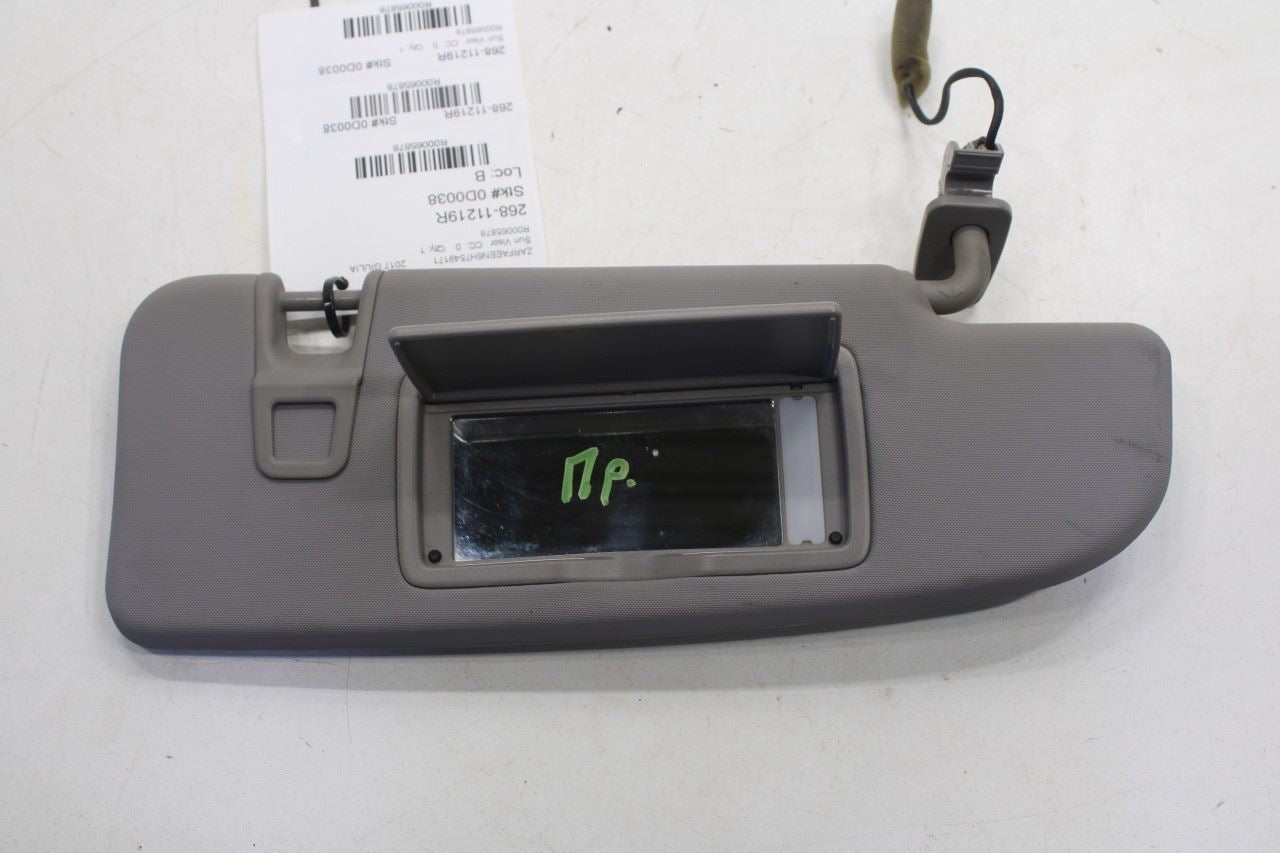 17-22 Alfa Romeo Giulia Ti 2.0L Front Right Side Sun Visor w/ Illuminated Mirror - Alshned Auto Parts