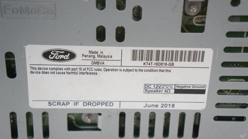 2019 2020 Ford Edge AM FM MP3 Radio Receiver KT4T-18D818-GB OEM - Alshned Auto Parts