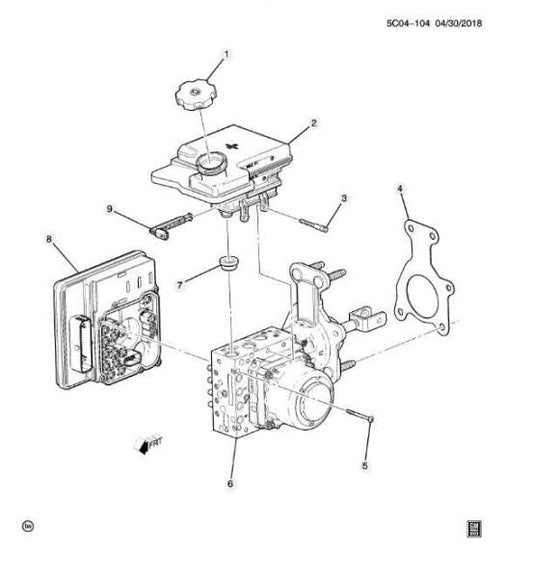 19-22 Chevy Silverado 1500 Anti Lock Brake Pump Master Cylinder Module 84488680 - Alshned Auto Parts