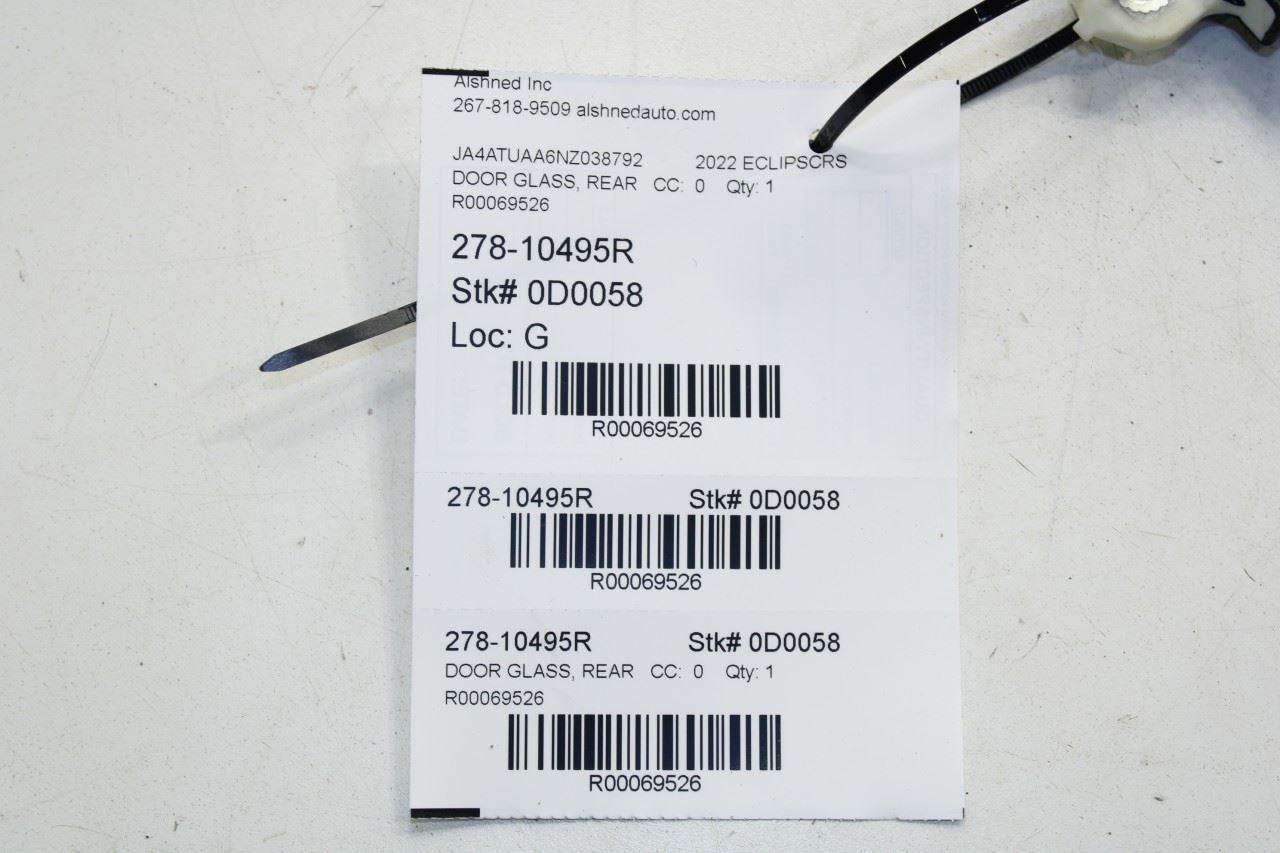 2018-2025 Mitsubishi Eclipse Cross ES Rear Right Door Window Glass 5736A610 OEM - Alshned Auto Parts