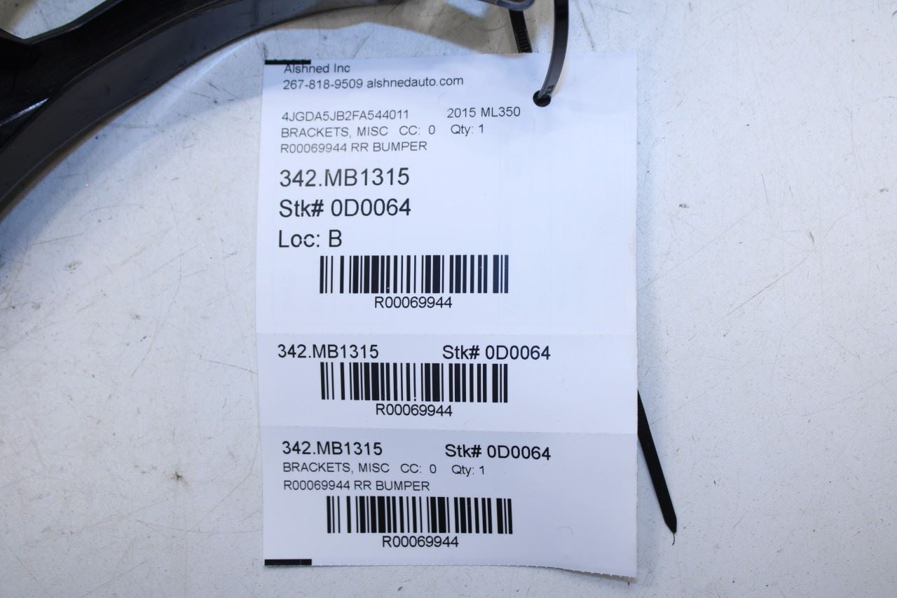 2012-15 Mercedes-Benz ML350 3.5L RWD Rear Bumper Driver Left Side Mount Bracket - Alshned Auto Parts