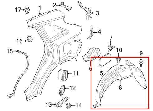2019-2025 Infiniti QX50 LUXE Rear Right Side Wheelhouse Liner Splash Shield - Alshned Auto Parts