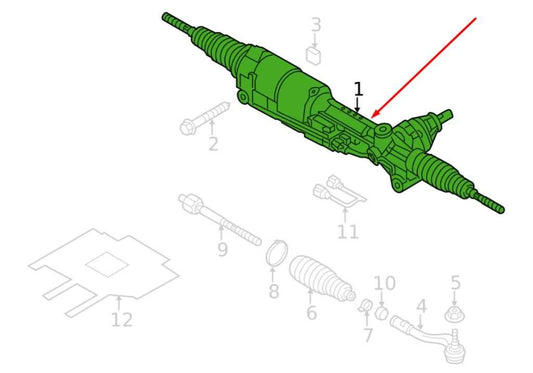 2012-2018 Audi A7 Premium Power Steering Gear Rack and Pinion 4G1423105D OEM - Alshned Auto Parts