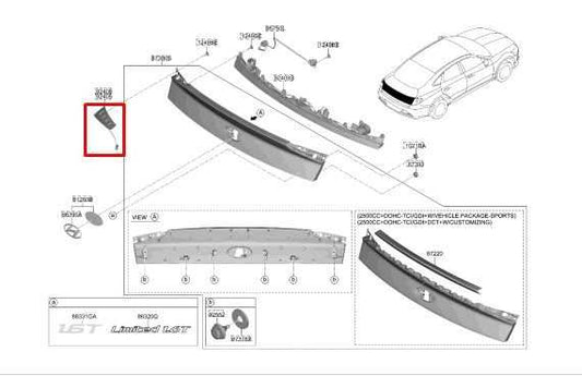 2020-22 Hyundai Sonata SE Rear Right Passenger Side Tail Light Lamp 92404-L0000 - Alshned Auto Parts