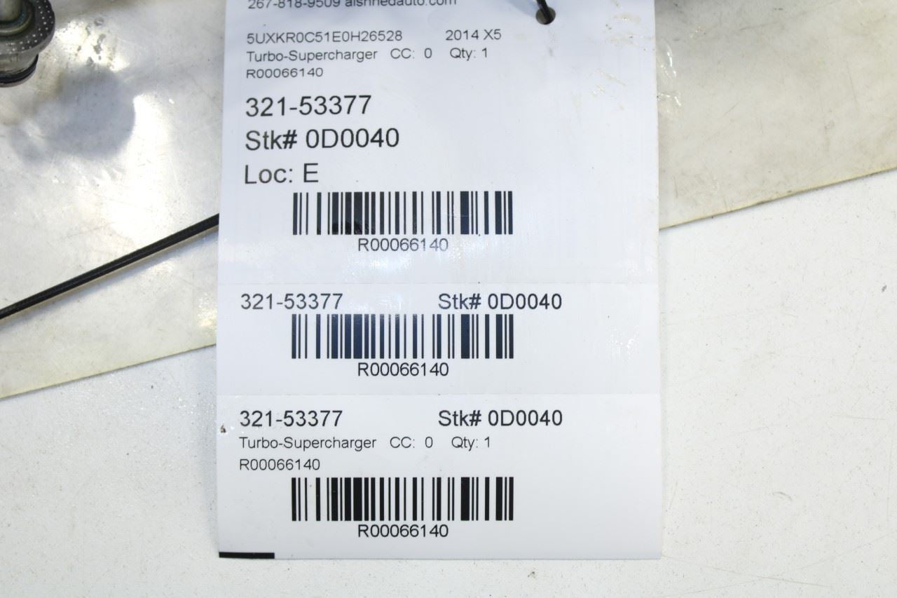 14-18 BMW X5 xDrive35i 3.0L AWD Engine Motor Turbocharger w Exhaust Manifold 87K - Alshned Auto Parts