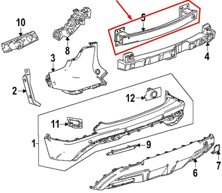2018-2024 Chevrolet Equinox LT Rear Bumper Reinforcement Impact Bar 23462897 OEM - Alshned Auto Parts