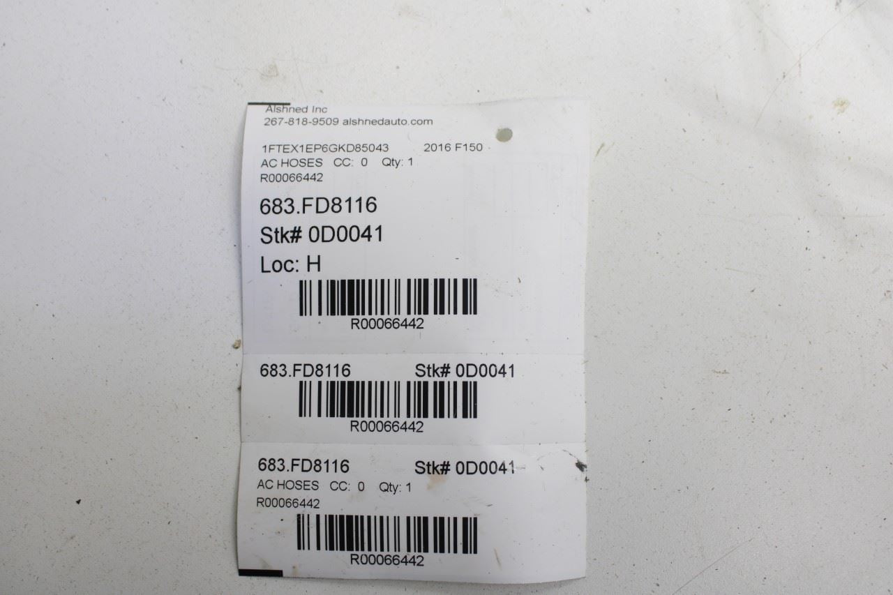 2015-20 Ford F150 Super Cab 2.7L AC Refrigerant Suction and Discharge Tube Hose - Alshned Auto Parts